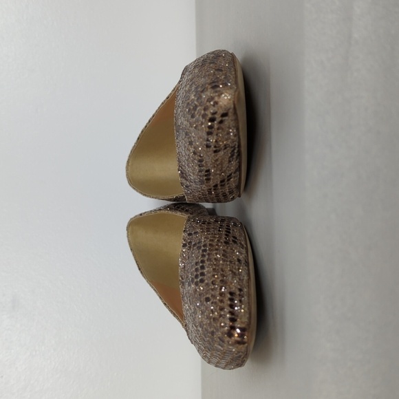 J. Crew Audrey Glitter Snakeskin Pattern Flats - Picture 2 of 12